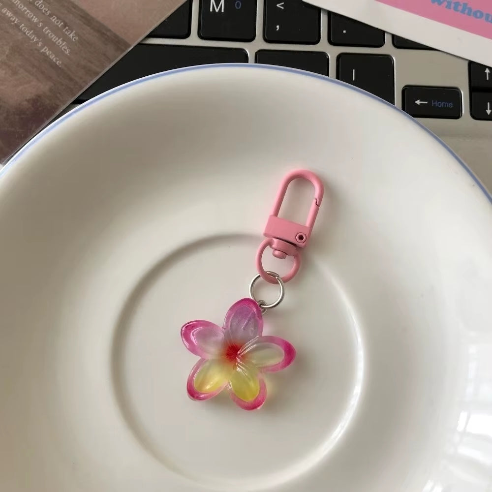 1Pc Flower Pendant Keychains for Women Bag Charm Key Chain Car Key Ring Pendant for Purse Handbag Bag Keychain