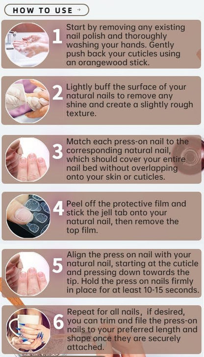 Press on Nails, Square Nails with Flower and Rhinestones Design, Perfect for Prom/Party/Holiday, Gift for Women (Khaki)