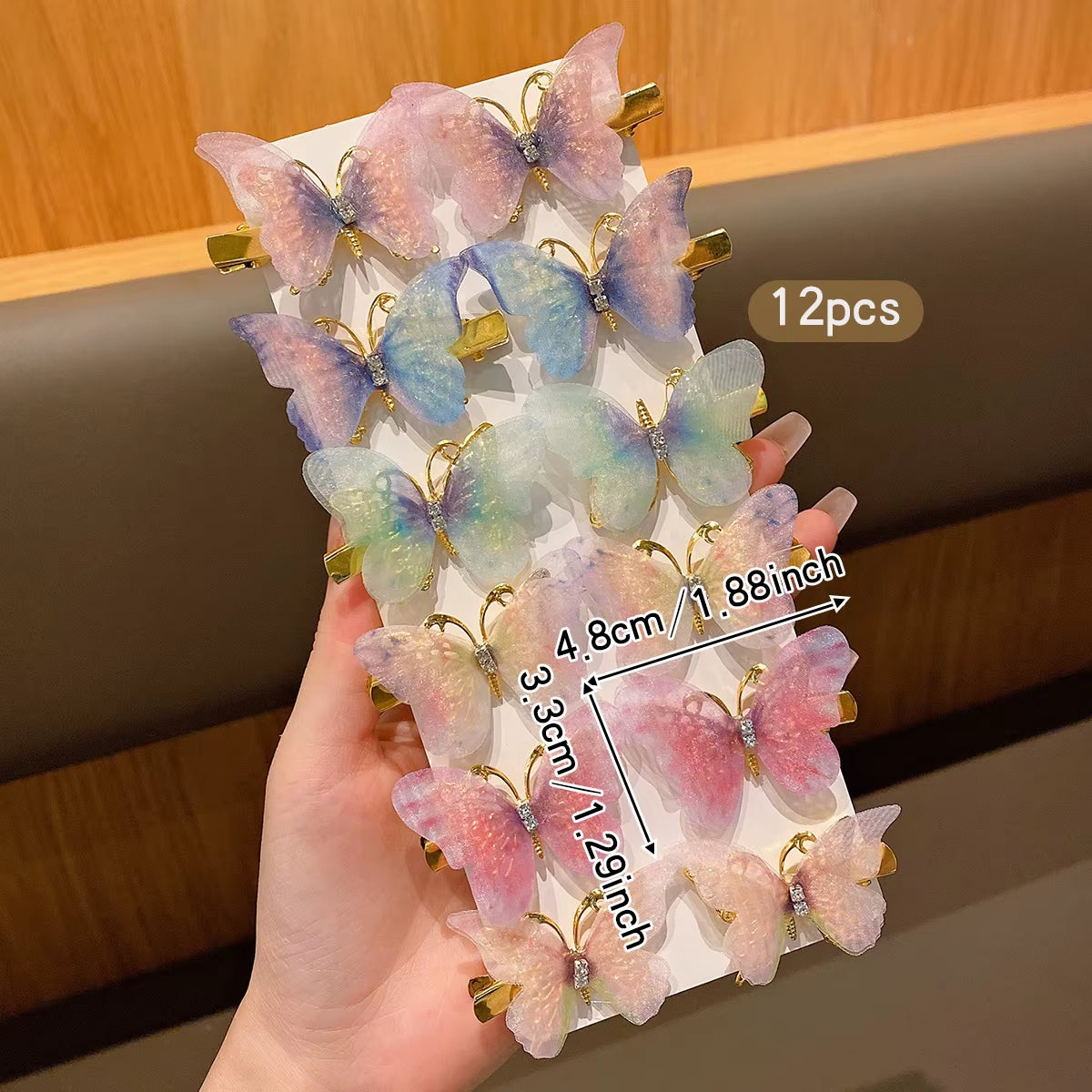 12 Sweet Wind Butterfly Hair Clips Cute Hair Clips Suitable for Daily Use Hair Accessories