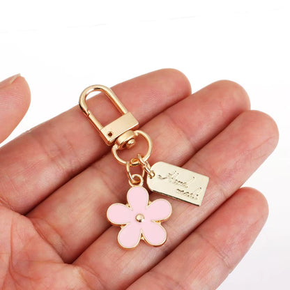 1Pc Flower Pendant Keychains for Women Bag Charm Key Chain Car Key Ring Pendant for Purse Handbag Bag Keychain