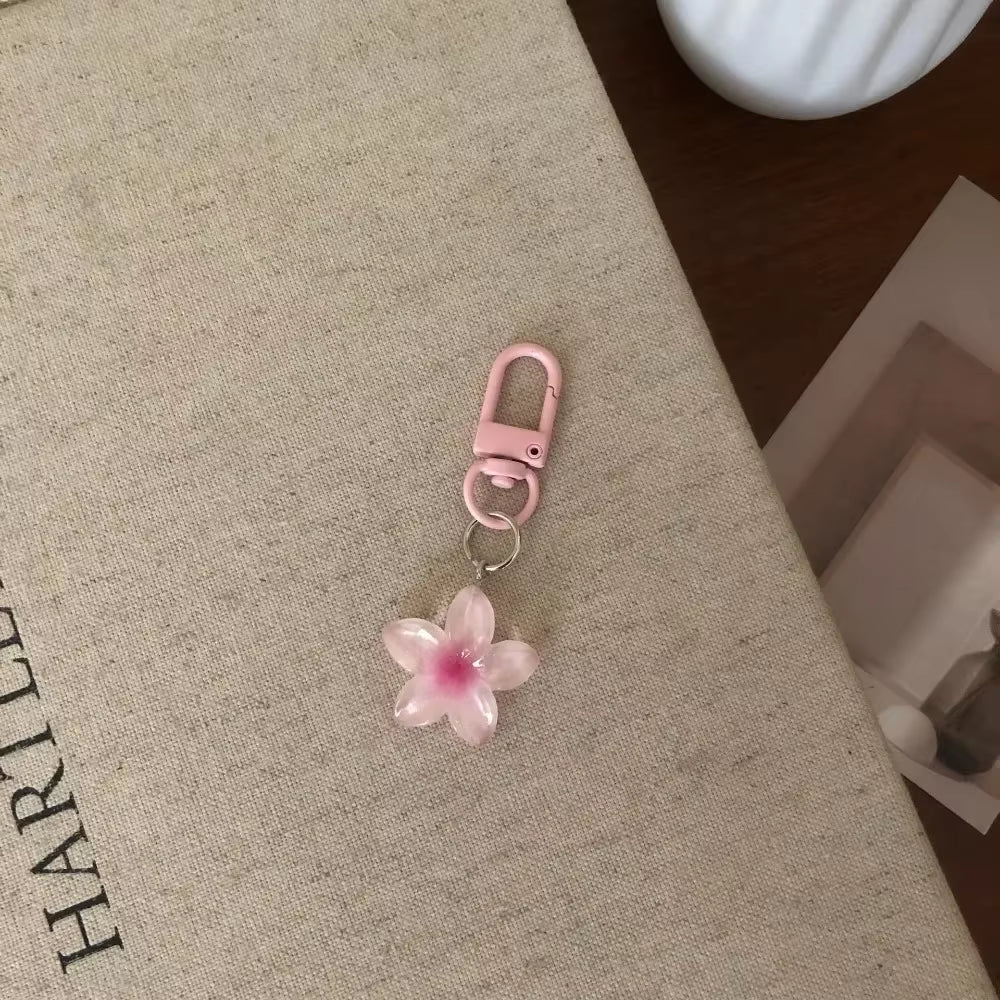 1Pc Flower Pendant Keychains for Women Bag Charm Key Chain Car Key Ring Pendant for Purse Handbag Bag Keychain