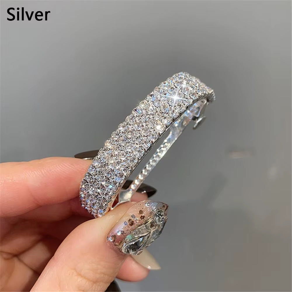 Girl Hairpin Hair Clips Fashion Metal Glitter Rhinestone Hair Clips for Women Hair Barrettes Ponytail Clip Hair Accessories