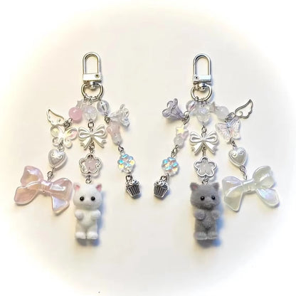 Calico Critters Persian Cat Twins Keychains