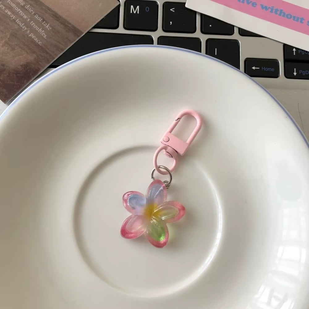 1Pc Flower Pendant Keychains for Women Bag Charm Key Chain Car Key Ring Pendant for Purse Handbag Bag Keychain