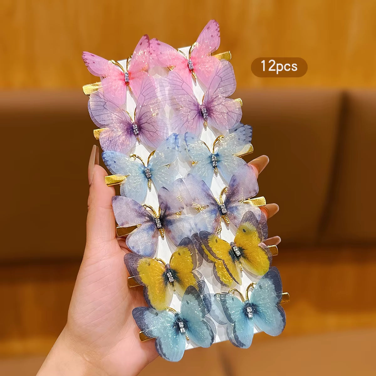 12 Sweet Wind Butterfly Hair Clips Cute Hair Clips Suitable for Daily Use Hair Accessories