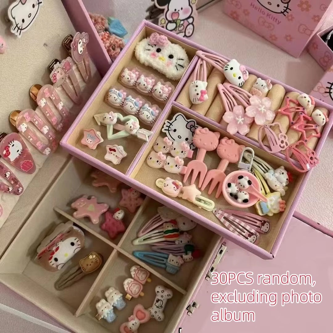 10Pcs/Set Cute Bows Baby Hairclips Lace Flower Children Girls Hairpins Hairdresses Baby BB Clip Gifts