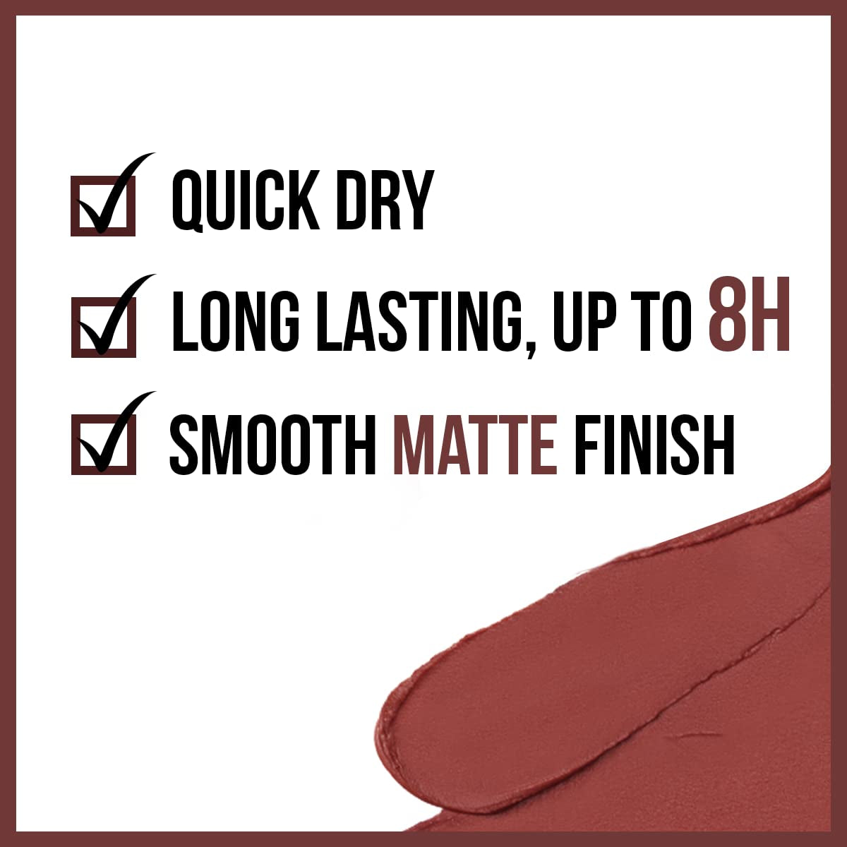 Matte Liquid Lipstick - Longwear, No-Budge, Highly Pigmented Lipcolor for All Skin Women, AM12 Peach Cream