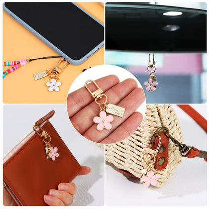 Flower Keychains for Women Bag Charm Key Chain Car Key Ring Pendant for Purse Handbag Bag Keychain