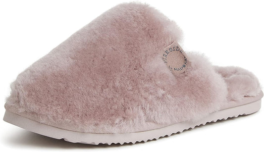 Womens Shelly Beach All over Genuine Shearling Easy On/Off Scuff