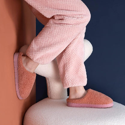 Slip on House Slippers Women'S Cozy Terry Hoodback Clog Slipper with Soft Memory Foam, Comfort Arch Support, and an Indoor/Outdoor Sole(Pink,Size 7)