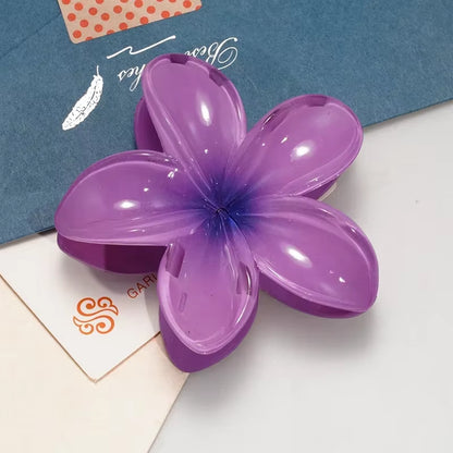 8CM Oversized Flower Acrylic Hair Clip Gradient Pattern Women'S Sweet Hair Beach Resort Claw Crab Clip Hairpin Headgear