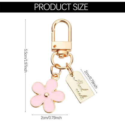 1Pc Flower Pendant Keychains for Women Bag Charm Key Chain Car Key Ring Pendant for Purse Handbag Bag Keychain