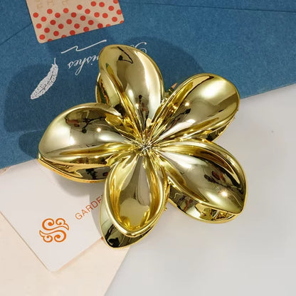 8CM Oversized Flower Acrylic Hair Clip Gradient Pattern Women'S Sweet Hair Beach Resort Claw Crab Clip Hairpin Headgear