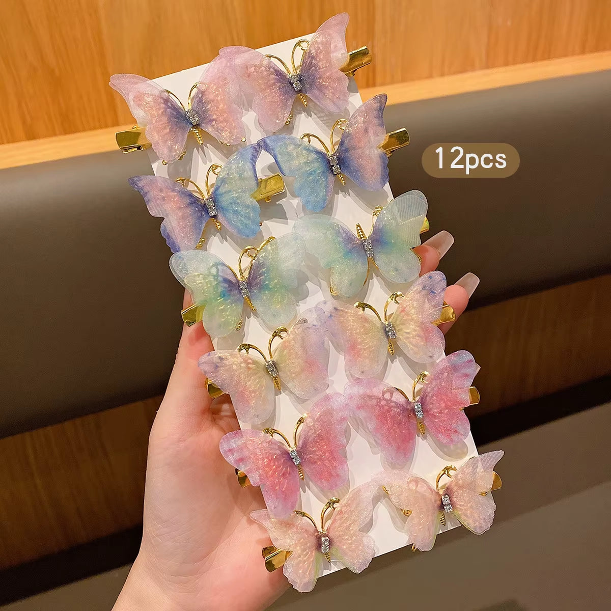 12 Sweet Wind Butterfly Hair Clips Cute Hair Clips Suitable for Daily Use Hair Accessories