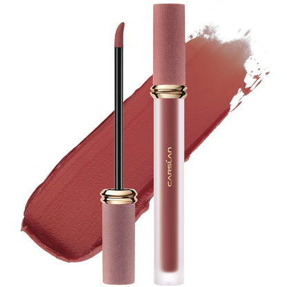 Matte Liquid Lipstick - Longwear, No-Budge, Highly Pigmented Lipcolor for All Skin Women, AM12 Peach Cream