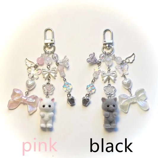 Calico Critters Persian Cat Twins Keychains